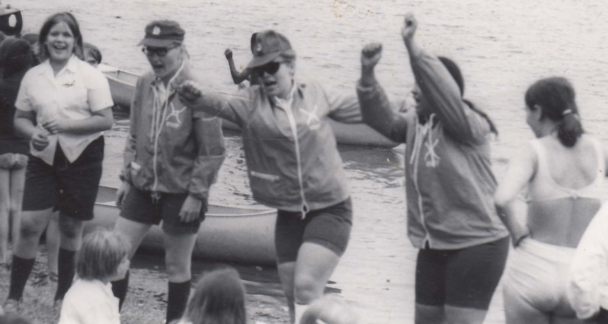 Karen as an enthusiastic canoe instructor